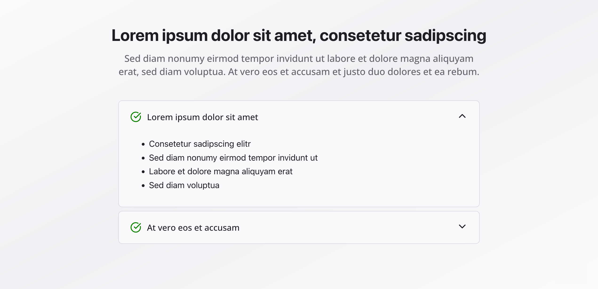 Übersicht des Accordion