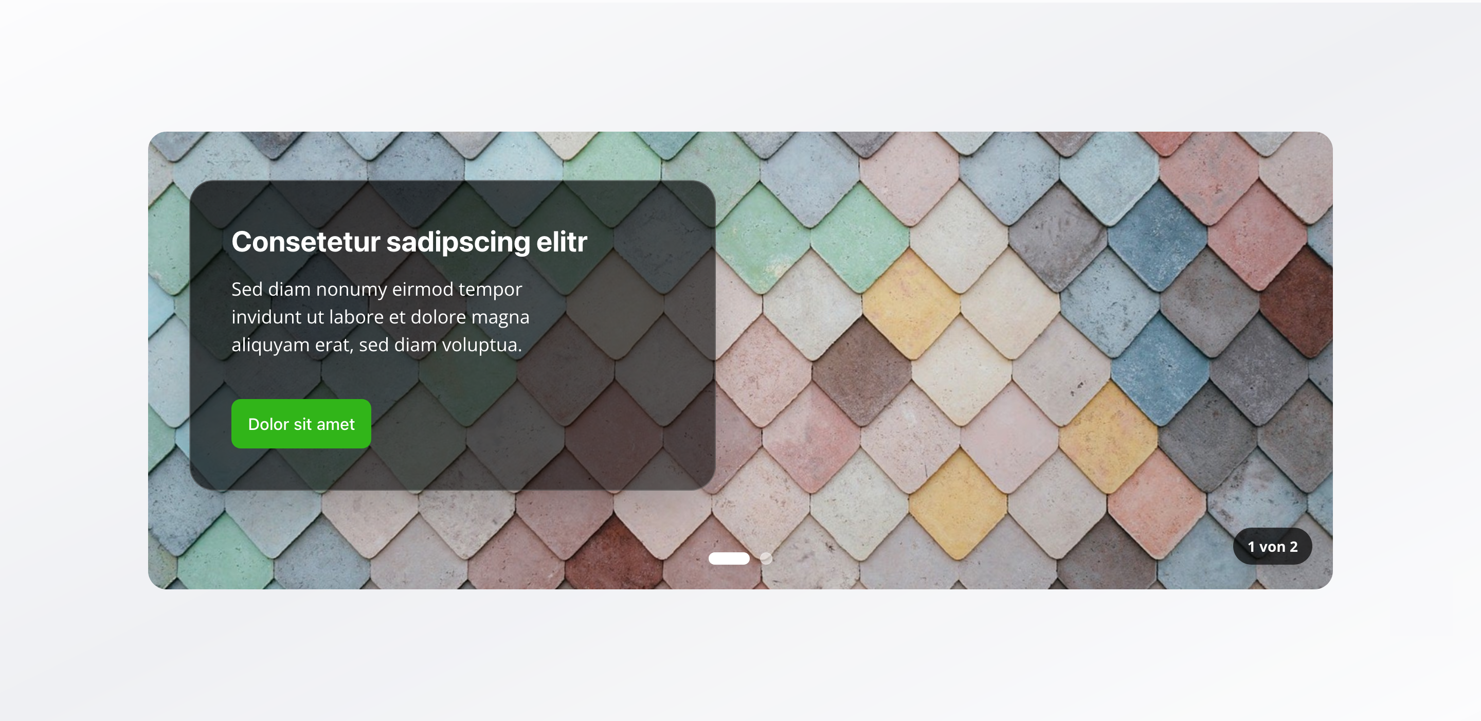 Übersicht des Bildslider EINS