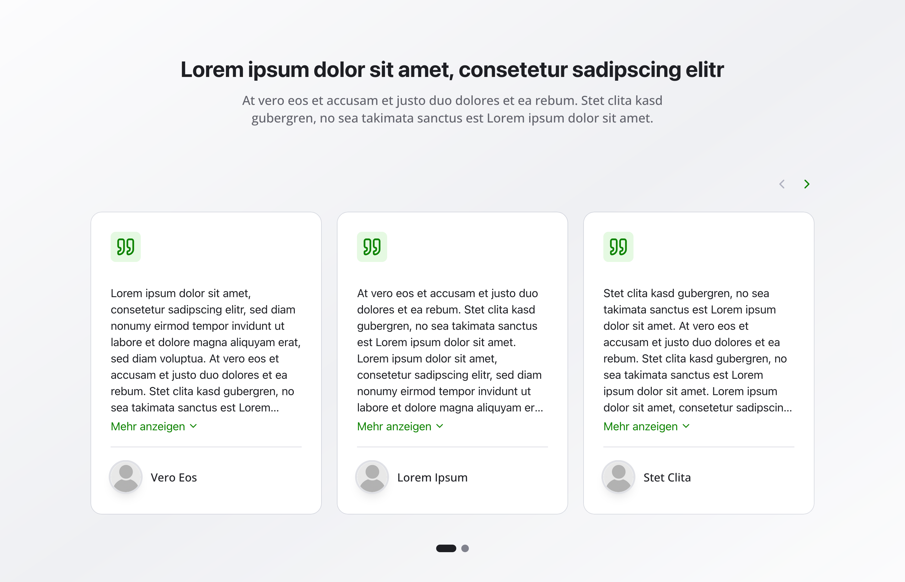 Beispiel eines Testimonials